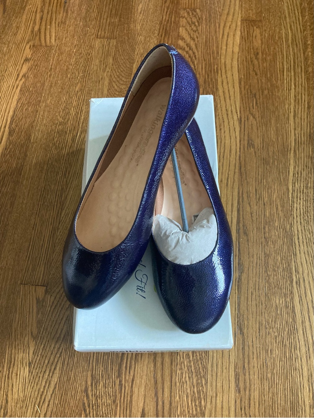 Comfortable Navy Blue Ballet Flats by Walking Cradles